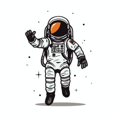 Astronaut and space illustration clipart cute astronaut 