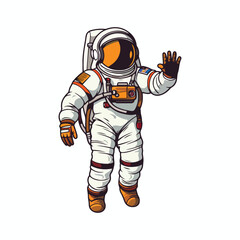 Astronaut and space illustration clipart cute astronaut 