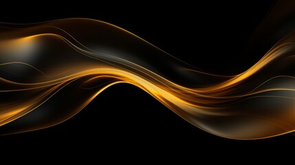 Black Background with Gold Swirl