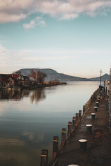 Fototapeta premium pier at sunset