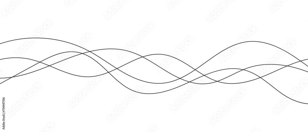Poster abstract curve thin wave line art.