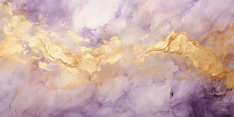 abstract background, watercolor violet and gold spots, texture of alcohol ink in blue and gold color	
