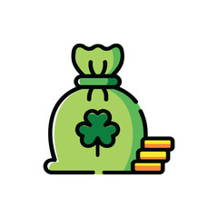 set icon illustration about patrick's day