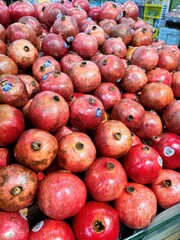 Delicious looking red pomegranate