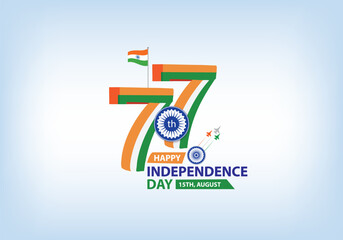 India 77th Independence Day poster design 