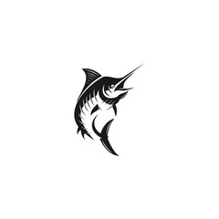 Swordfish Logo isolated on white background. Design swordfish for logo, Simple and clean flat design of the swordfish logo template. Suitable for your design need, logo, illustration, animation.