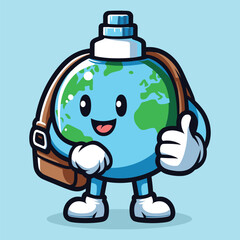 Free vector cute world water day cartoon flat isolated