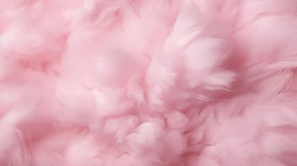 Tableaux ronds sur aluminium Photographie macro closeup of pink cotton candy for a background