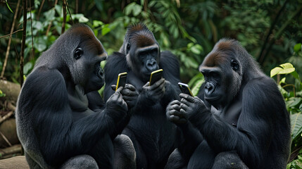 Primate Connectivity: Gorilla Gathering in the Digital Realm. Generative AI