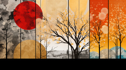 Abstract Seasons Collage
