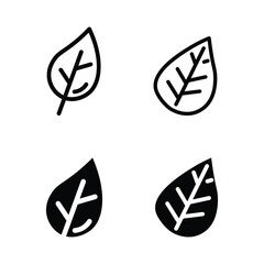 Leaves icon logo vector symbol set including lea - obrazy, fototapety, plakaty