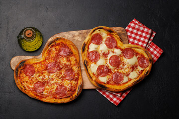 Heart-shaped pizzas: Delicious love-themed dish