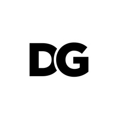 Letter D and G, DG logo design template. Minimal monogram initial based logotype.