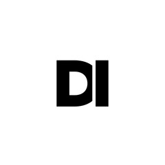 Letter D and I, DI logo design template. Minimal monogram initial based logotype.