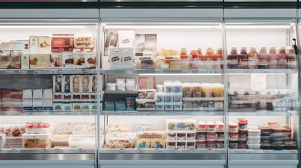 Frozen foods in a supermarket