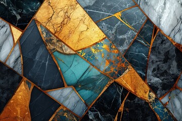 Abstract minimalist geometric marble agate luxury wallpaper background pattern. Mosaic dendritic lines.