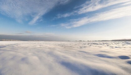 Fototapeta na wymiar winter snow field background generative ai
