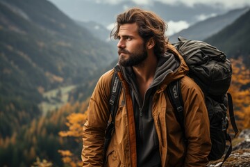 man in the mountains