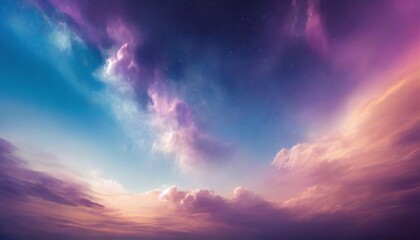 pastel gradient mystical galaxy cloudscape hd phone wallpaper ai generated