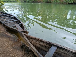 A wooden vehicle used for water transport is usually called a canoe.