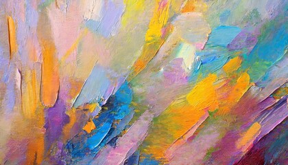 fragment of multicolored texture painting abstract art background oil on canvas rough brushstrokes of paint closeup of a painting by oil and palette knife highly textured high quality details