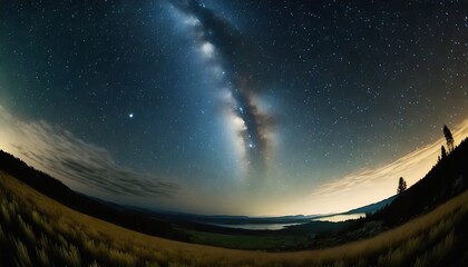 starry night landscape timelapse