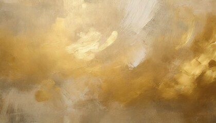 textured oil and acrylic smear blot canvas painting wall abstract gold beige color stain...