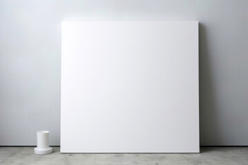 white room with wall and blank white board