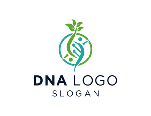 The logo design is about DNA and was created using the Corel Draw 2018 application with a white background.