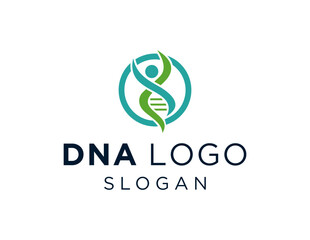 The logo design is about DNA and was created using the Corel Draw 2018 application with a white background.