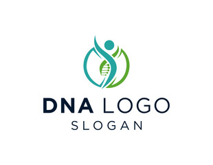 The logo design is about DNA and was created using the Corel Draw 2018 application with a white background.