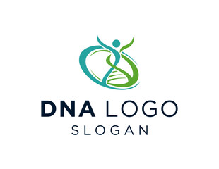 The logo design is about DNA and was created using the Corel Draw 2018 application with a white background.
