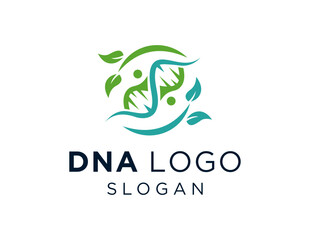 The logo design is about DNA and was created using the Corel Draw 2018 application with a white background.