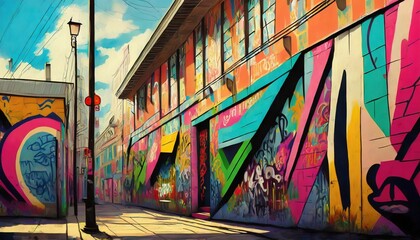 street art graffiti wallpaper ai