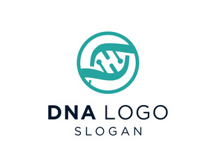 The logo design is about DNA and was created using the Corel Draw 2018 application with a white background.