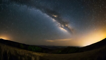 starry night landscape timelapse