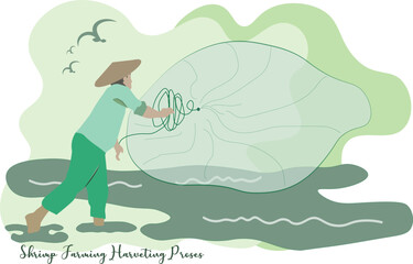 fisherman throwing nets