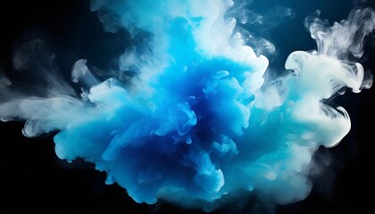 png ink color smoke blot on abstract background