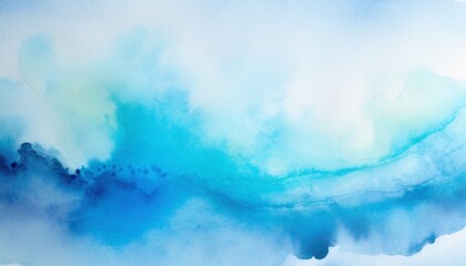 ink watercolor hand drawn smoke flow stain blot on wet paper texture background blue pastel colors...