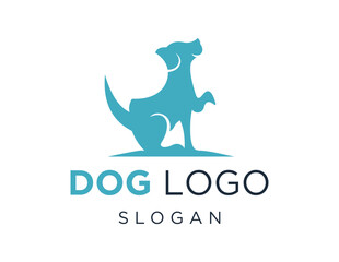 The logo design is about Dog and was created using the Corel Draw 2018 application with a white background.