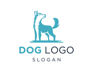The logo design is about Dog and was created using the Corel Draw 2018 application with a white background.