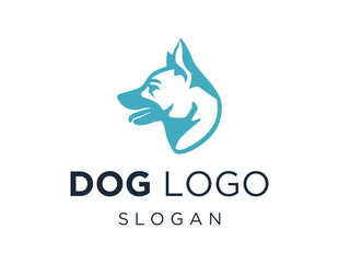 The logo design is about Dog and was created using the Corel Draw 2018 application with a white background.
