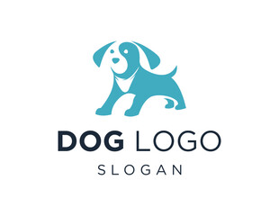The logo design is about Dog and was created using the Corel Draw 2018 application with a white background.