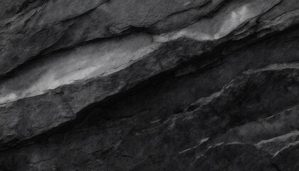 black white stone background dark gray grunge banner mountain texture close up volumetric rock background with space for design detail wide banner long panoramic