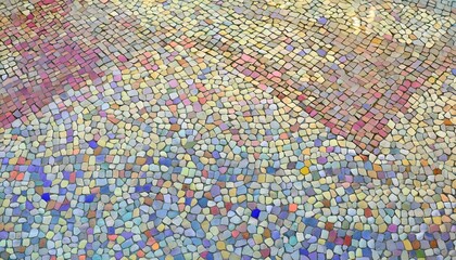 colorful mosaic wall texture pebbles background