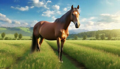 horse in the field