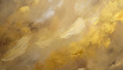 art modern oil and acrylic smear blot painting wall abstract texture beige gold color stain brushstroke background