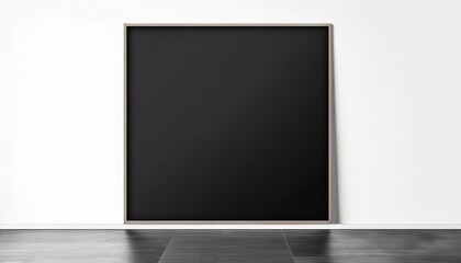 black poster on a white background