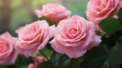  Sweet pink rose flowers for love romance background 