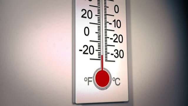 Thermometer with level at -25 degrees